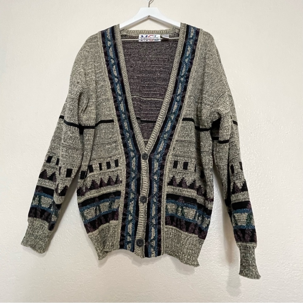 Vintage 90s Michael Gerald Ltd Grandpa Cardigan Sweater